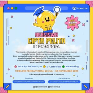 Pendaftaran Beasiswa Cipta Pelita Indonesia 2023 Sudah Dibuka, Cek Persyatannya Disini