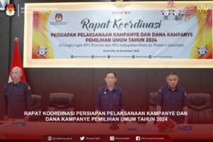 Koordinasi Persiapan Kampanye dan Dana Kampanye Pemilu 2024 oleh KPU Provinsi Gorontalo