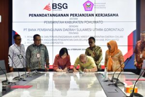 Pemda Pohuwato dan BSG Gelar Perjanjian Kerjasama Finansial 