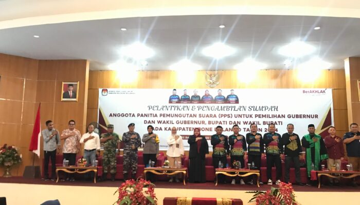 KPU Bonebolango Lantik 495 Anggota PPS untuk Pemilihan Kepala Daerah 2024