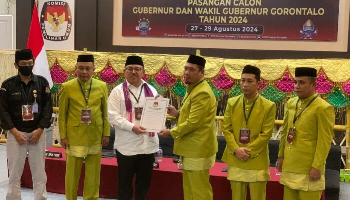 Tonny-Rustam Daftar KPU Gorontalo, Minta Dukungan Warga