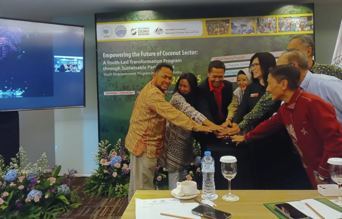 Suasana peluncurkan Program Pemberdayaan Pemuda dalam Industri Kelapa di JS Luwansa Hotel, Jakarta, Kamis (19/9/2024). (Foto : Dok.)