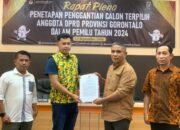 KPU Tetapkan Pengganti Wasito di DPRD Provinsi Gorontalo