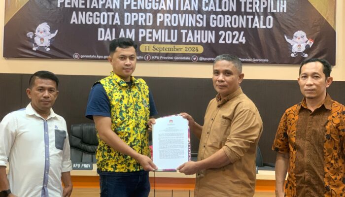 KPU Tetapkan Pengganti Wasito di DPRD Provinsi Gorontalo