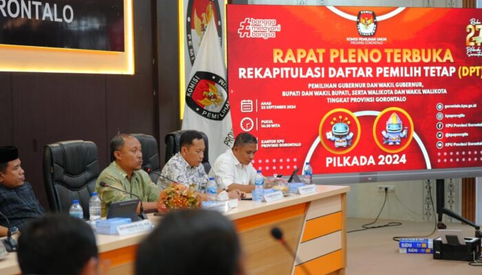 KPU Provinsi Gorontalo Umumkan Jumlah DPT Pilkada 2024