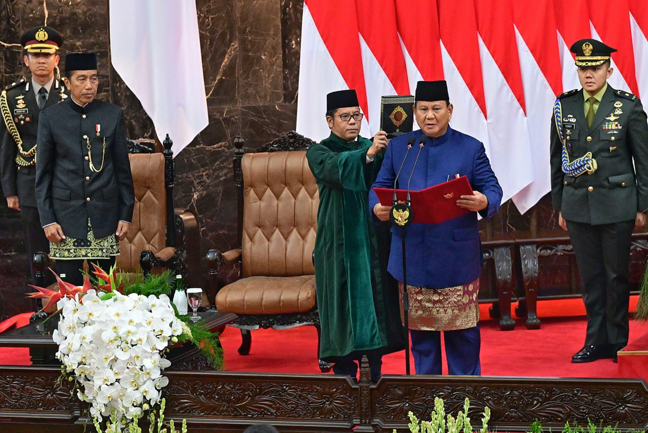 Keterangan Foto : Prabowo Subianto dan Gibran Rakabuming Resmi Dilantik Sebagai Presiden dan Wakil Presiden RI. (ist)