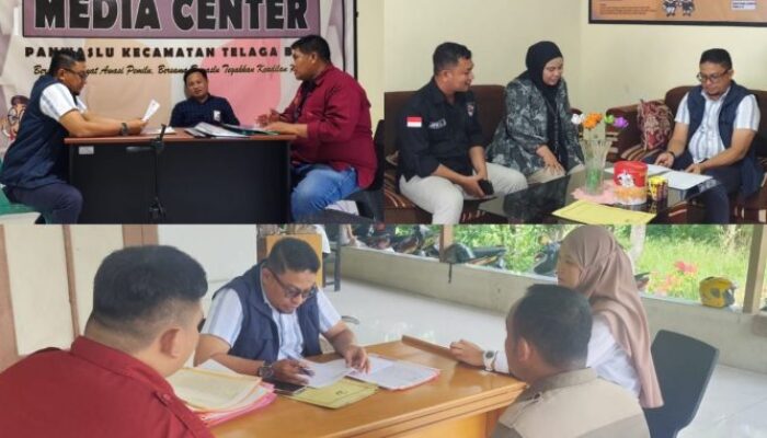 Keterangan Foto : Ketua Bawaslu Provinsi Gorontalo, Idris Usuli, saat lakukan Monitoring dan Evaluasi Pelaksanaan Pengawasan Kampanye di Kabupaten Gorontalo