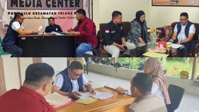 Keterangan Foto : Ketua Bawaslu Provinsi Gorontalo, Idris Usuli, saat lakukan Monitoring dan Evaluasi Pelaksanaan Pengawasan Kampanye di Kabupaten Gorontalo