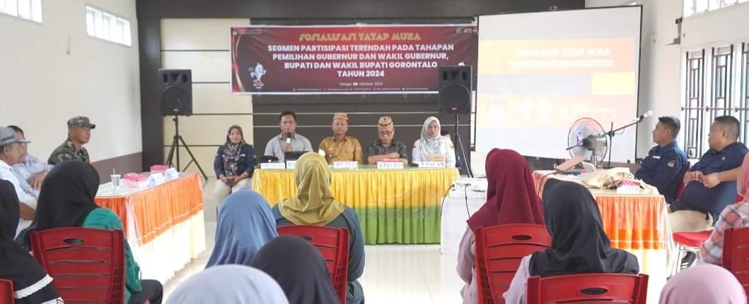 Keterangan Foto : KPU Kabupaten Gorontalo melaksanakan sosialisasi serentak di 19 kecamatan