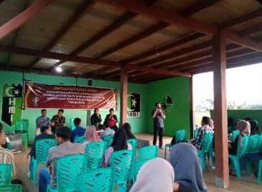 Keterangan Foto : PPK Limboto sosialisasi tatap muka dengan puluhan mahasiswa dari berbagai organisasi kemahasiswaan ekstra kampus