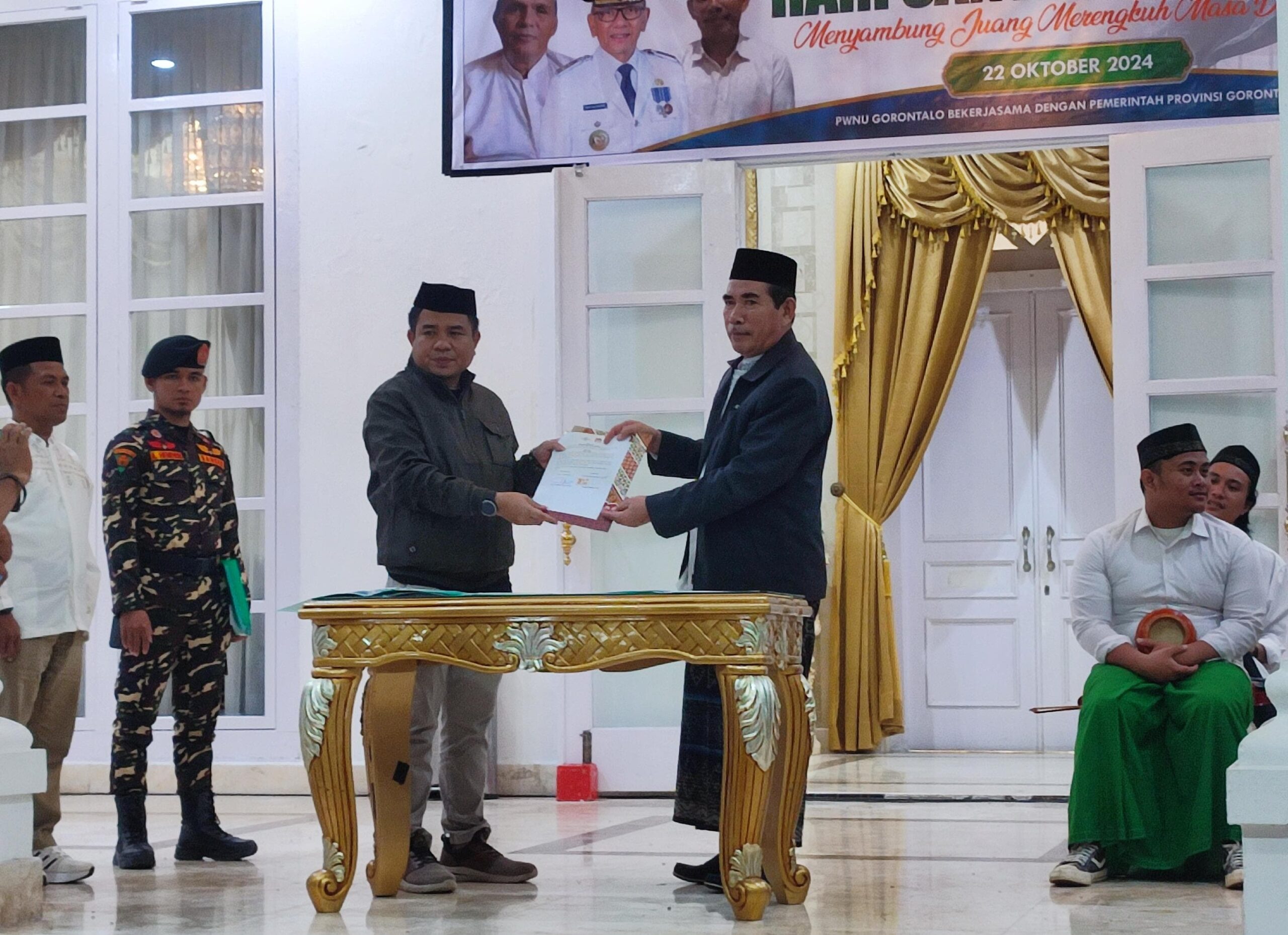 Ketrangan Foto : KPU Gorontalo dan NU Tandatangani MoU di HSN 2024 (Komparasi.id)