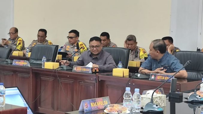 Keterangan Foto : Bawaslu Gorontalo dan Polda Gorontalo menjalin sinergi