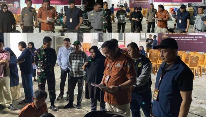 Keterangan Foto : Bawaslu Provinsi Gorontalo mengawasi pemusnahan surat suara di KPU Bonebolango