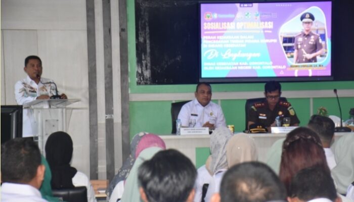 Pj. Sekda Gorontalo Buka Sosialisasi Peran Kejaksaan dalam Pencegahan Korupsi di Sektor Kesehatan