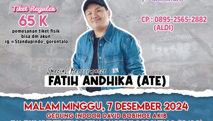 Siapkan Diri untuk Gelak Tawa! Stand Up Nite 1 Gorontalo Hadirkan Komika Nasional pada 7 Desember