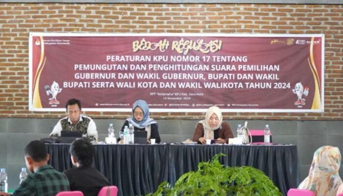 KPU Kabupaten Gorontalo Gelar Bedah Regulasi PKPU 17/2024 untuk Pemilu Serentak 2024