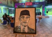 Lukisan Nani Wartabone dari Limbah Kulit Jagung Karya Rifaldi Bempah Jadi Daya Tarik di Pameran Mopobibi