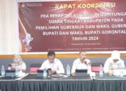 KPU Kabupaten Gorontalo Gelar Rakor Pra-Rekapitulasi Suara Pilkada 2024