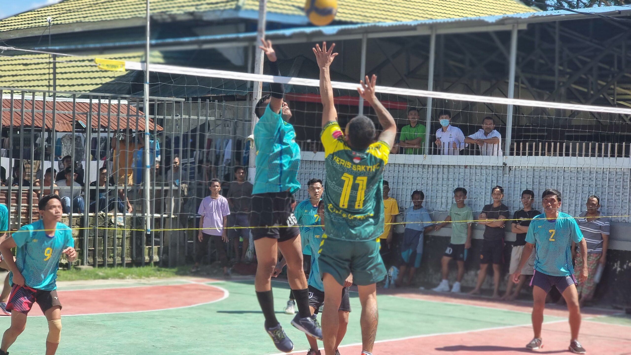 Keterangan Foto: pertandingan Volly Ball Warga Binaan Lapas kelas IIA Gorontalo 