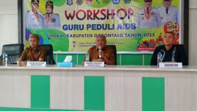 Wabup Tonny Junus membuka Workshop Guru Peduli AIDS. (sumber : gorontalokab.go.id)