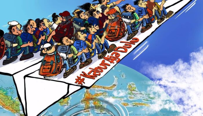 Keterangan : ilustrasi tagar Kabur Aja Dulu/sumber foto: jernih.co