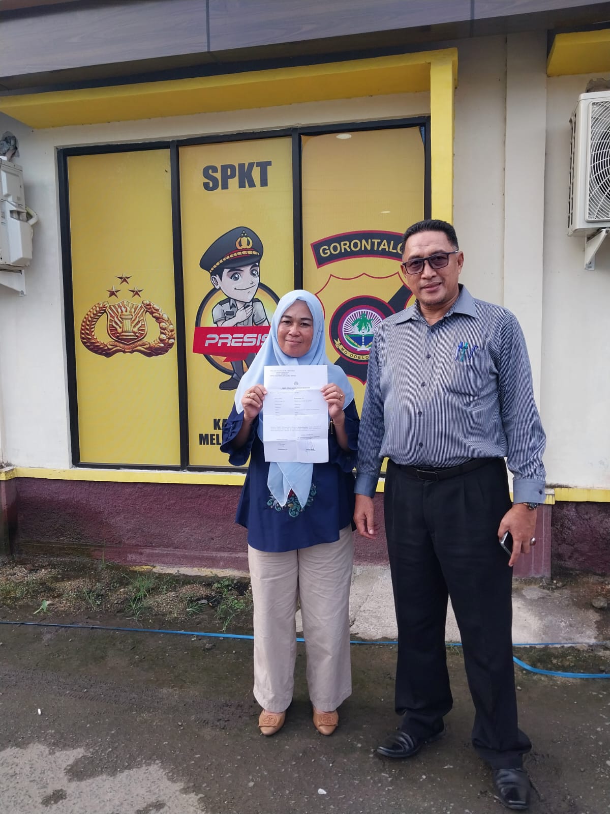 Keterangan Foto : ASN Kabupaten Gorontalo yang mendapat intimidasi yang kini melaporkan ZH ke Polisi