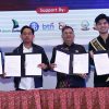 Keterangan Foto: JMSI Sulsel tandatangani MoU dengan REI, Adwindo, dan Gekrafnas, usai pelantikan.