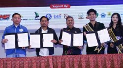 Keterangan Foto: JMSI Sulsel tandatangani MoU dengan REI, Adwindo, dan Gekrafnas, usai pelantikan.