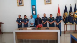 Keterangan: Komisi III DPRD Gorontalo kunjungi KSOP Bitung bahas kesiapan Nataru dan kontribusi Dermaga 2. (Sumber : Sharenews)