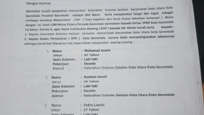 BREAKING NEWS : Konflik Warisan Berujung Dugaan Mafia Tanah di Kota Gorontalo