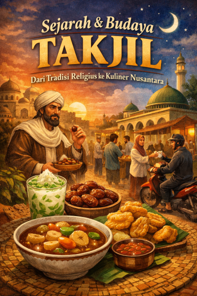 FOTO : Ilustrasi suasana berburu takjil (sumber : Google AI)