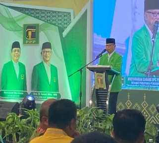 Ismet Mile saat sambutan pembukaan Musab PPP Kota Gorontalo