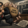 Keterangan : Ilustrasi Korupsi (sumber : AI)