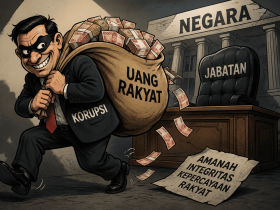 Keterangan : Ilustrasi Korupsi (sumber : AI)