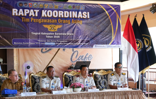 Keterangan : Rapat koordinasi pengawasan orang asing
